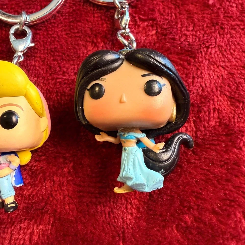 Funko Pocket Pop Keychain Set Disney Bo Peep Toy Story & Jasmine Aladdin Figures